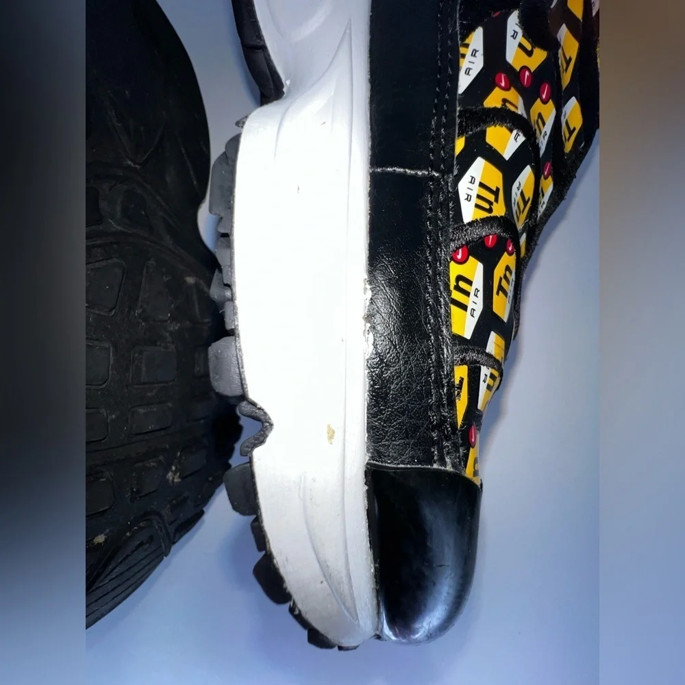 Nike Air Max Plus QS PS Child Size 13C Allover Logo Black Sneakers BQ1936-002 13
